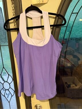 lululemon athletica Lavender Tank with White Neckline
